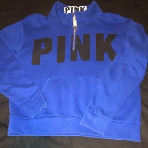 Victoria’s Secret Pink Royal Blue Quarter Zip